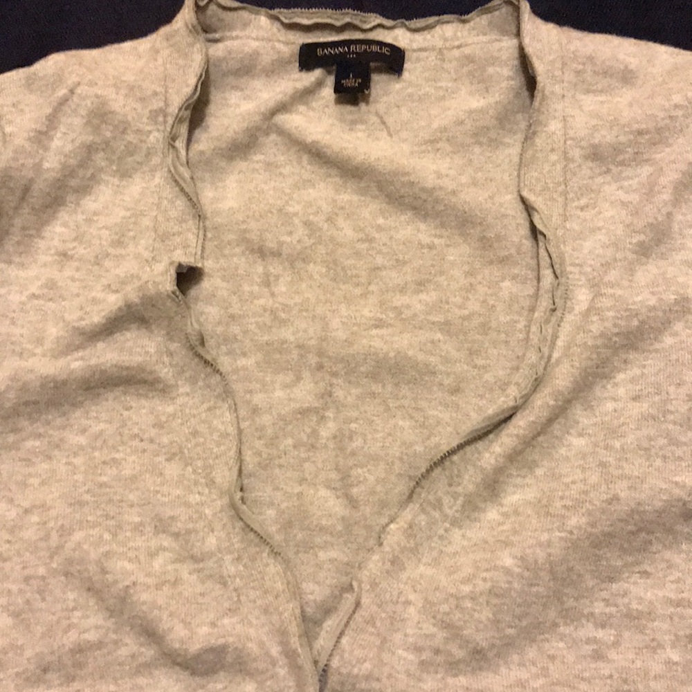 Banana Republic Short Sleeve Gray Cardigan - Picture 5 of 8